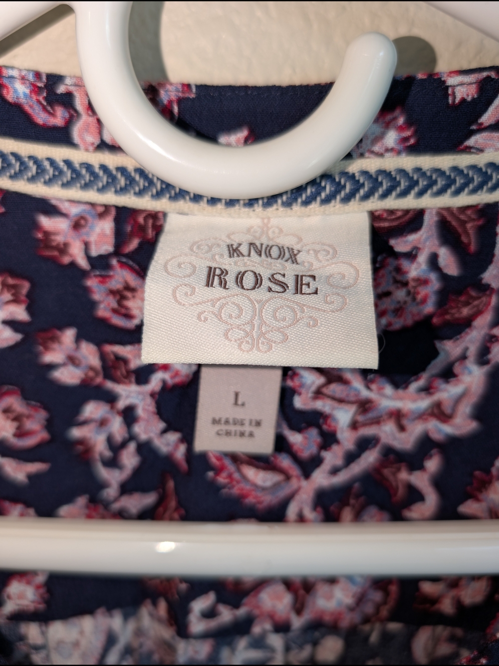 Knox Rose Floral Button Down Top Women's Size L - Picture 6 of 6